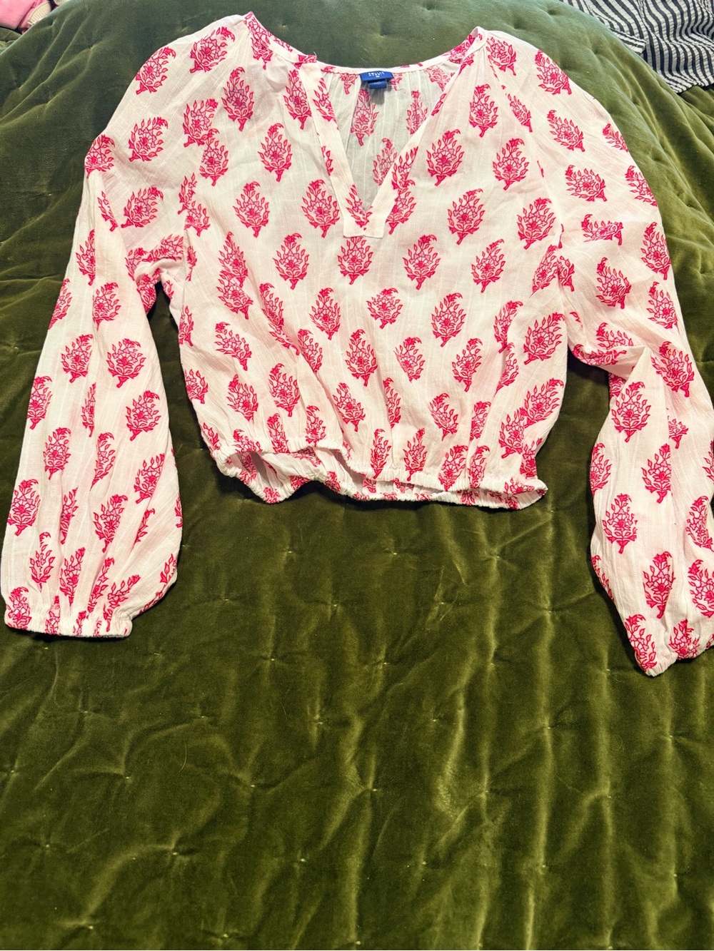 Roller Rabbit X Target White Top with Pink Floral Print